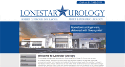 Desktop Screenshot of lonestarurologydoc.com